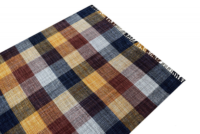 Tappeto moderno sacramento, stile kilim, 100% cotone, arancione, 200x140cm