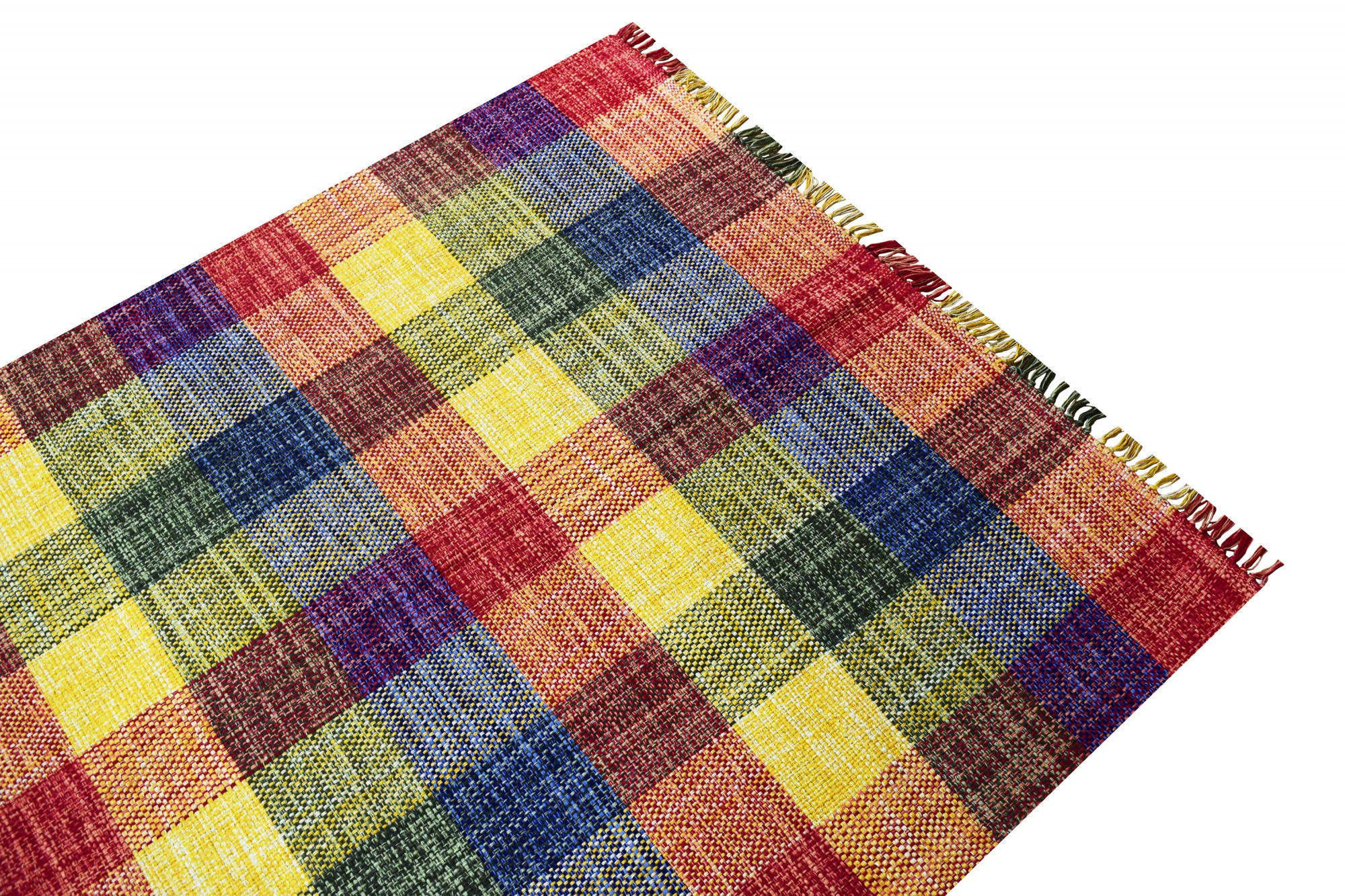 Tappeto moderno sacramento, stile kilim, 100% cotone, multicoloree, 110x60cm