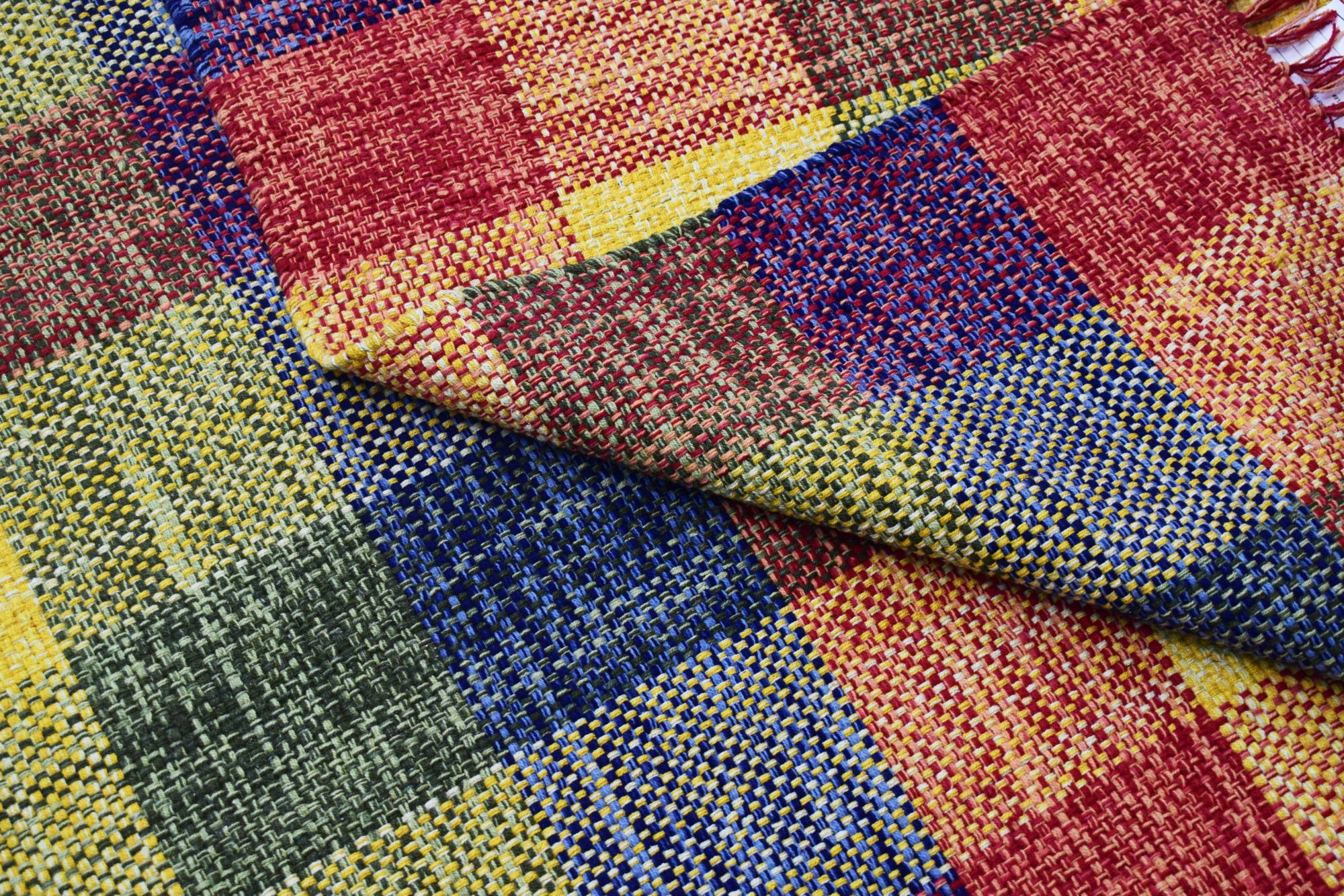 Tappeto moderno sacramento, stile kilim, 100% cotone, multicoloree, 110x60cm