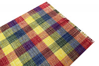 Tappeto moderno sacramento, stile kilim, 100% cotone, multicoloree, 200x140cm