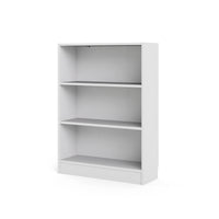 Libreria a tre vani, colore bianco, cm 79 x 107 x 27