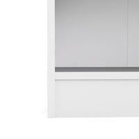 Libreria a tre vani, colore bianco, cm 79 x 107 x 27