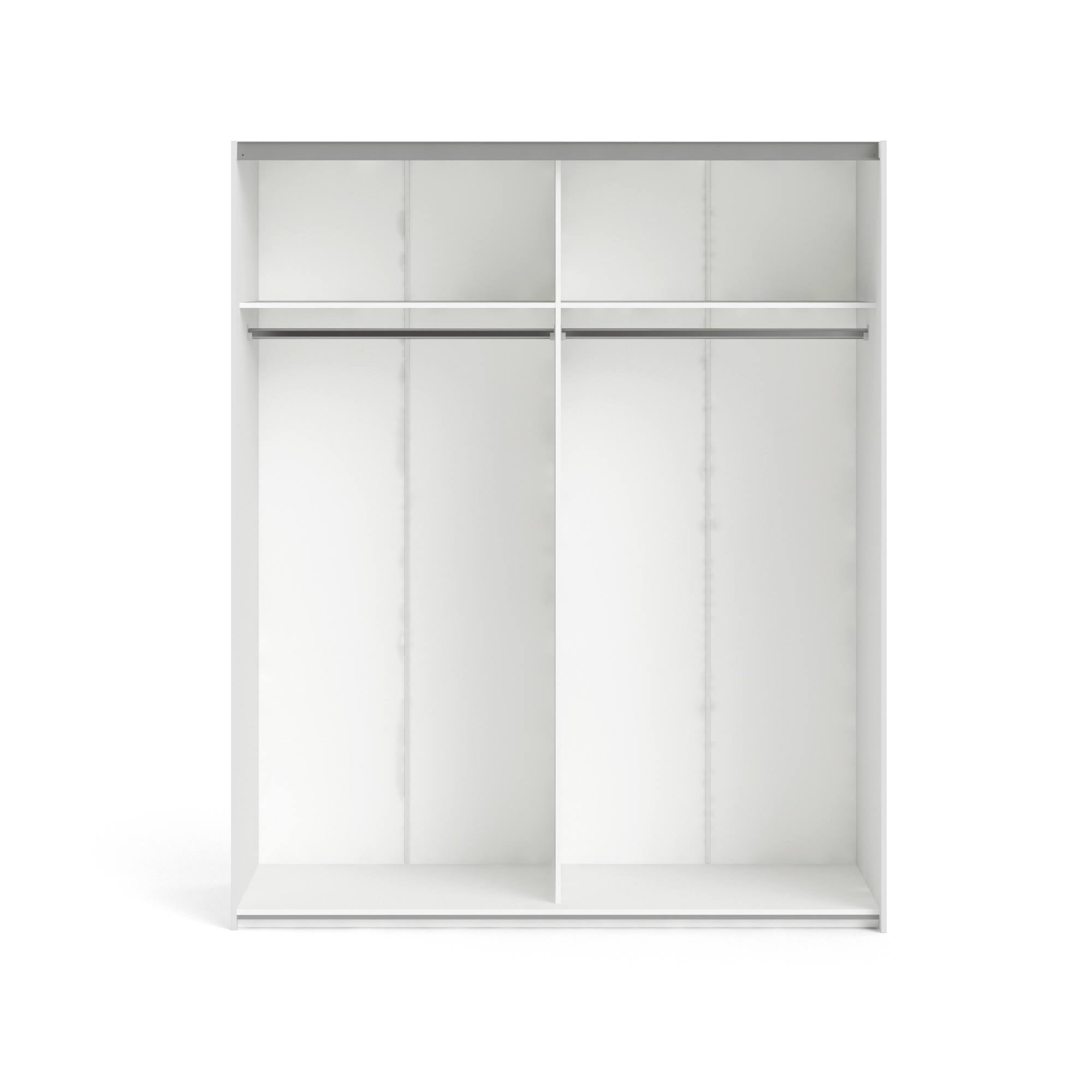 Struttura per Armadio Guardaroba, Cabina armadio con barra appendiabiti, cm 182,4x59h220,4, colore Bianco