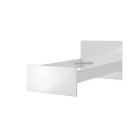 Struttura per letto, colore bianco lucido, cm 96 x 80 x 196.6