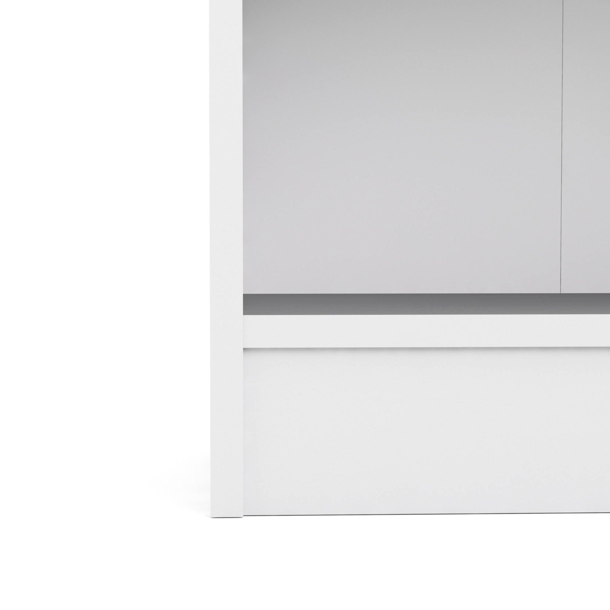 Libreria a cinque vani, colore bianco, cm 79 x 107 x 27