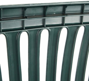 Panchina da esterno Eboli, Panca monoblocco da giardino, Panchina outdoor, 100% Made in Italy, Cm 114x55h82, Verde