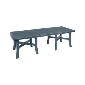 Tavolo da esterno Messina, Tavolo allungabile da pranzo, Tavolo rettangolare da giardino multiuso, 100% Made in Italy, Cm 160x90h72, Verde