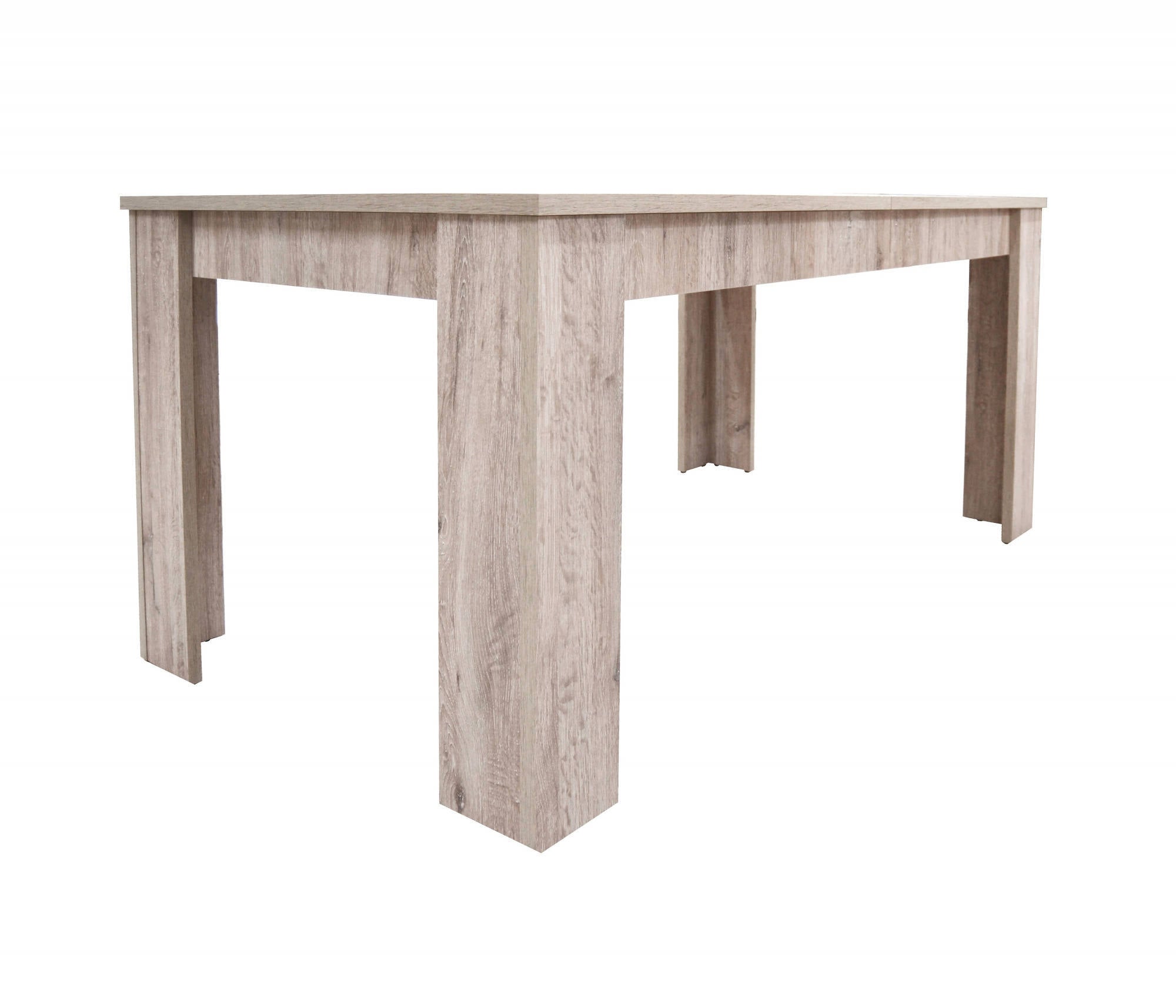 Tavolo allungabile Albacete, Tavolo da pranzo estensibile, Consolle multiuso con allunghe, Cm 140x88h75, Rovere