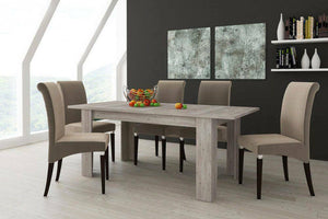 Tavolo allungabile Albatera, Tavolo da pranzo estensibile, Consolle multiuso con allunghe, Cm 160x88h75, Rovere