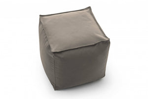 Pouf Annalaura, Pouf multifunzione, 100% Made in Italy, Poltroncina relax in tessuto imbottito, cm 45x45h45, Tortora