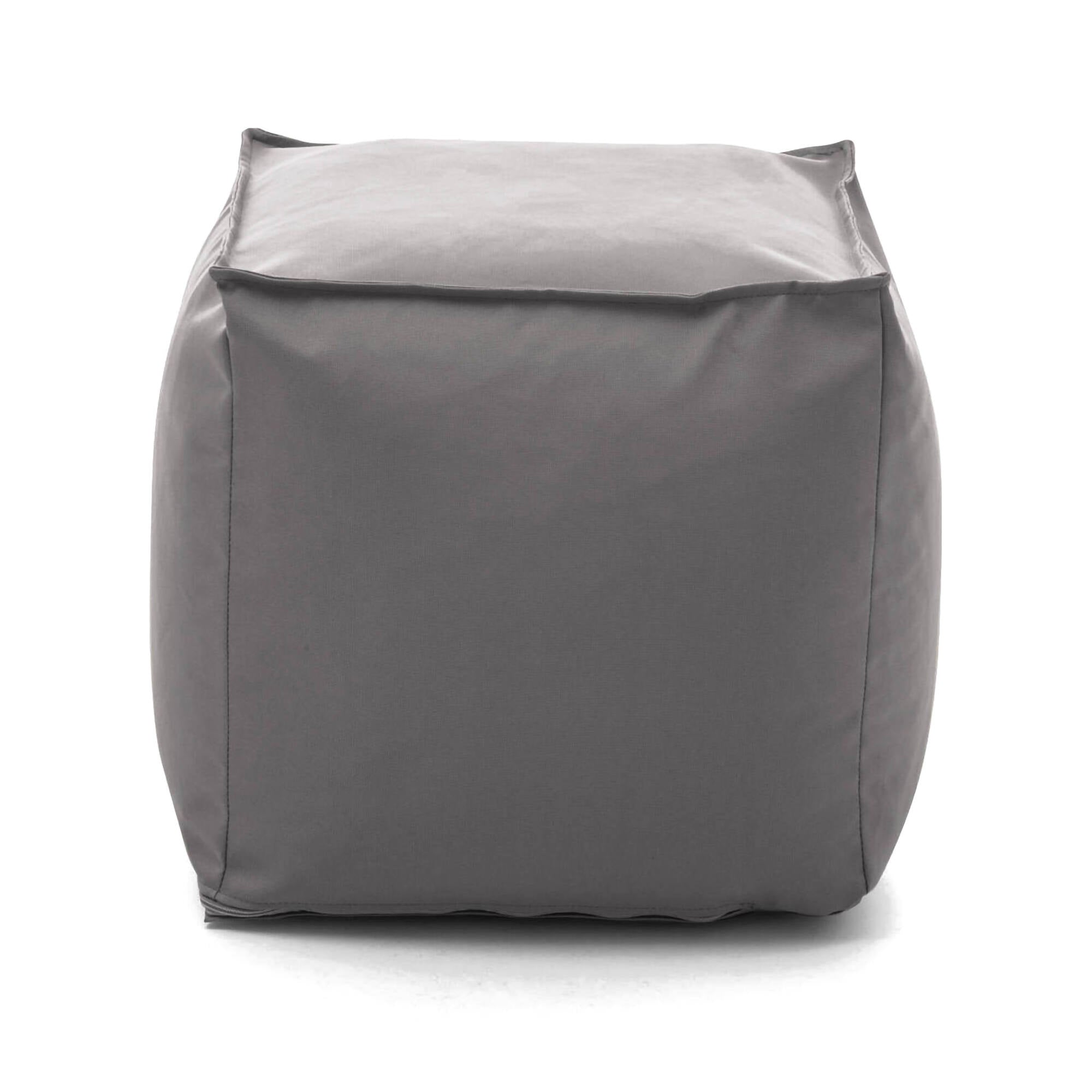 Pouf Annalaura, Pouf multifunzione, 100% Made in Italy, Poltroncina relax in tessuto imbottito, cm 45x45h45, Grigio