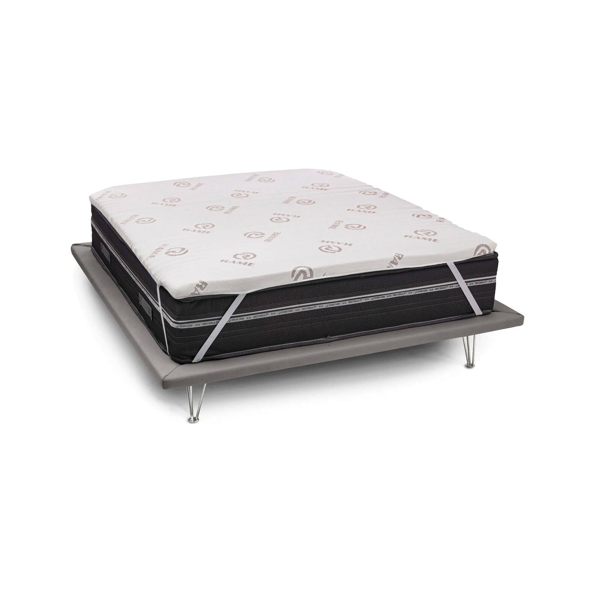 Topper matrimoniale Lucilla, Topper rinnova materasso sfoderabile in Memory Foam e fibre di Rame, 100% Made in Italy, Antiacaro e Anallergico, cm 160x190 h5