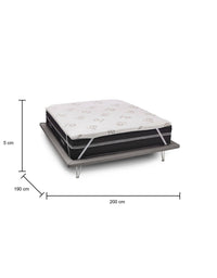 Topper matrimoniale Lucilla, Topper rinnova materasso sfoderabile in Memory Foam e fibre di Rame, 100% Made in Italy, Antiacaro e Anallergico, cm 160x200 h5