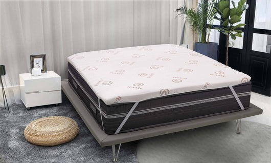 Topper matrimoniale Lucilla, Topper rinnova materasso sfoderabile in Memory Foam e fibre di Rame, 100% Made in Italy, Antiacaro e Anallergico, cm 160x200 h5