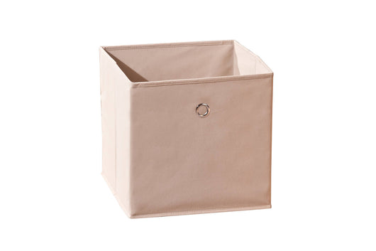 Portaoggetti pieghevole in polipropilene, color beige, cm 32x32x31