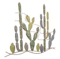 Pannello con cactus, Struttura in ferro, 2,5 x 64 x 90 cm