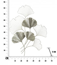 Decorazione da parete, Ferro, Colore Argento, Misure: 62 x 4 x 86 cm