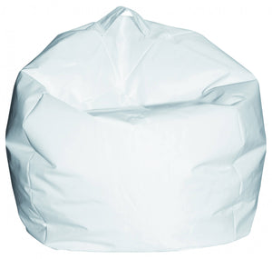 Pouf a sacco elegante, colore bianco, Misure 65 x 50 x 65 cm