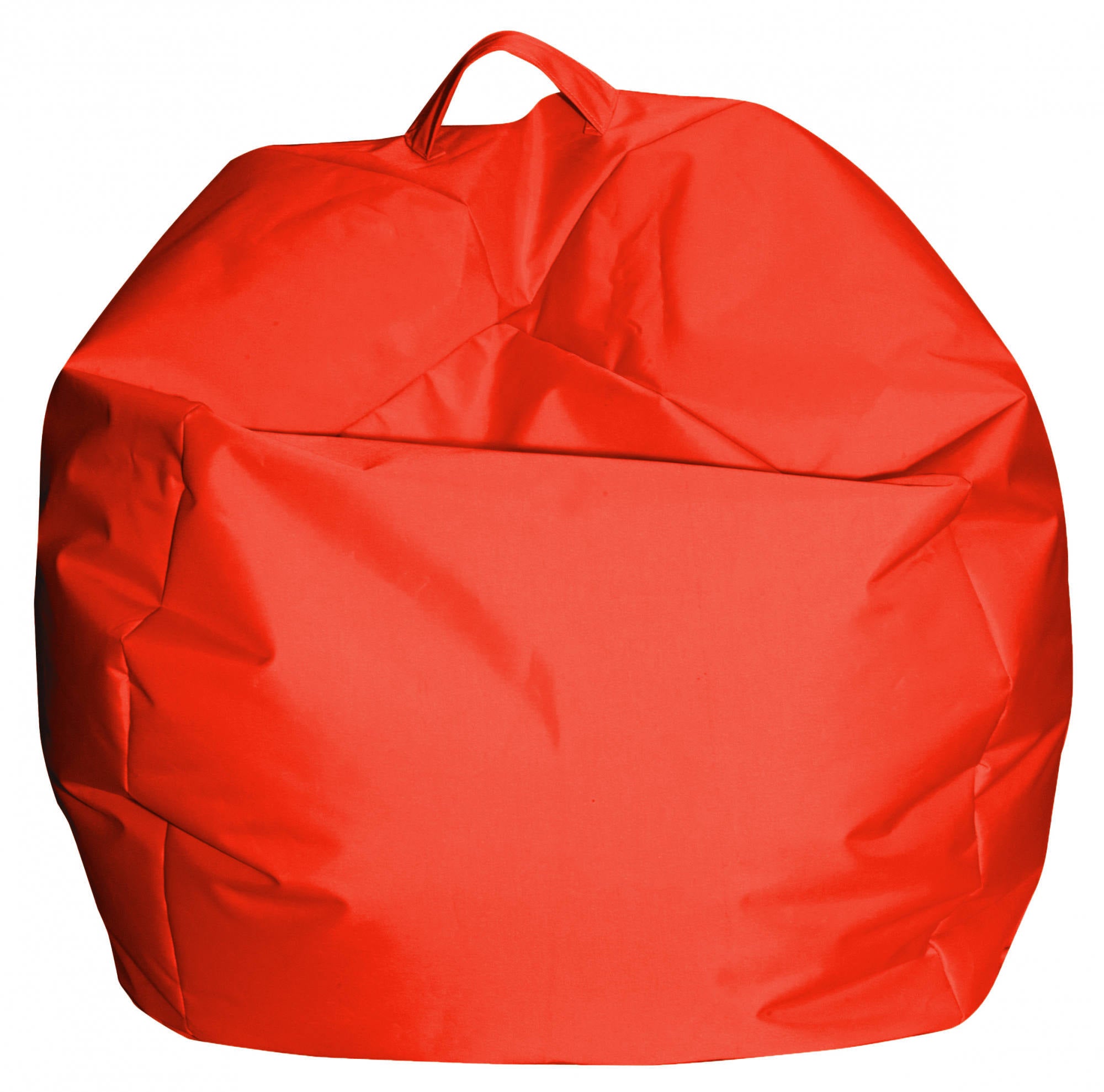 Pouf a sacco elegante, colore arancione, Misure 65 x 50 x 65 cm