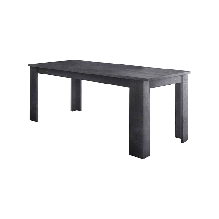 Tavolo per sala da pranzo estensibile, Made in Italy, Tavolo moderno con allunghe, Consolle allungabile, cm 160/210x90h75, Grigio Ardesia