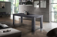 Tavolo per sala da pranzo estensibile, Made in Italy, Tavolo moderno con allunghe, Consolle allungabile, cm 160/210x90h75, Grigio Ardesia