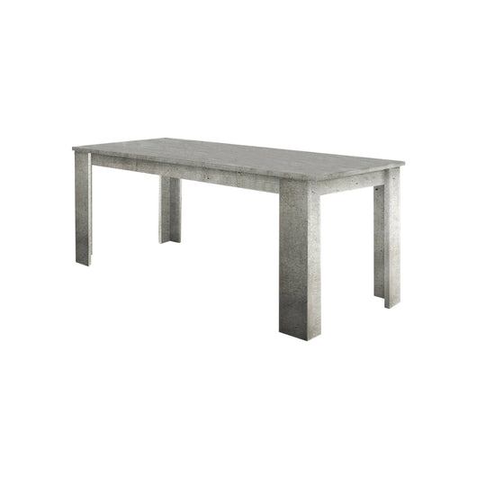 Tavolo per sala da pranzo estensibile, Made in Italy, Tavolo moderno con allunghe, Consolle allungabile, cm 160/210x90h75, Cemento