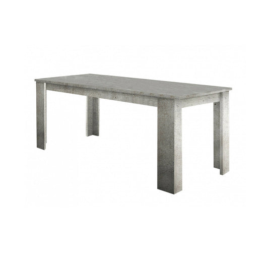 Tavolo per sala da pranzo estensibile, Made in Italy, Tavolo moderno con allunghe, Consolle allungabile, cm 140/190x90h75, Cemento