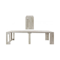 Tavolo da pranzo moderno, Made in Italy, Consolle allungabile fino a 12 posti, con portallunghe, cm 51/300x90h77, Grigio Ardesia