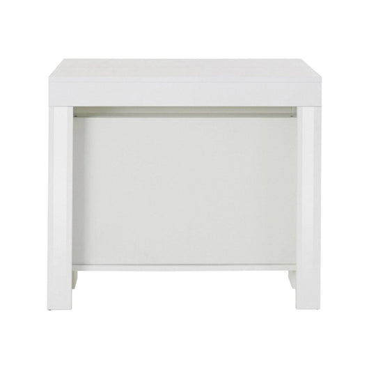 Tavolo da pranzo moderno, Made in Italy, Consolle allungabile fino a 12 posti, con portallunghe, cm 51/300x90h77 Bianco lucido