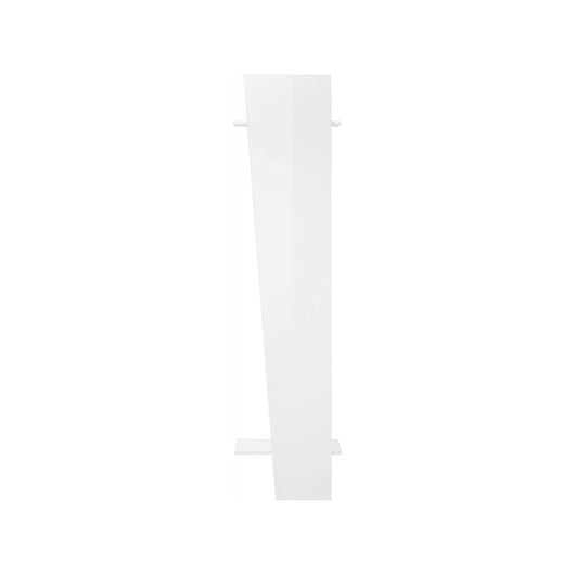 Appendiabiti verticale, Made in Italy, tubo per vestiti e 2 ripiani, Mobile ingresso, Entratina moderna, cm 50x30h200, Bianco lucido