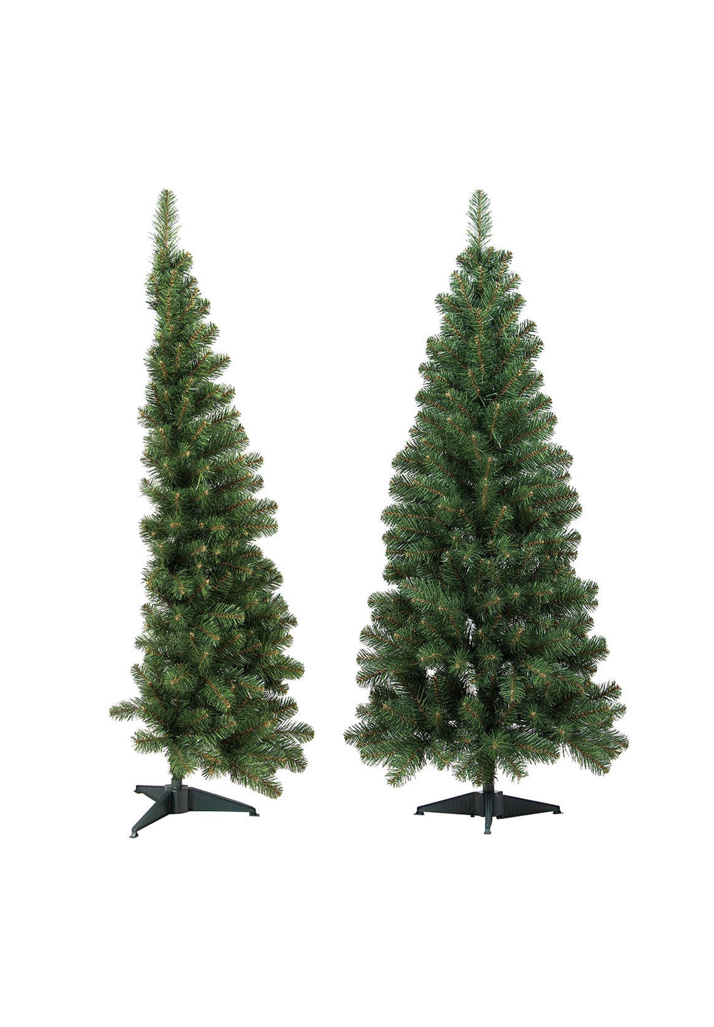 Albero di Natale Aosta, Mezzo Albero da parete artificiale extra folto, Albero effetto reale in PVC, 561 rami, Altezza cm 210