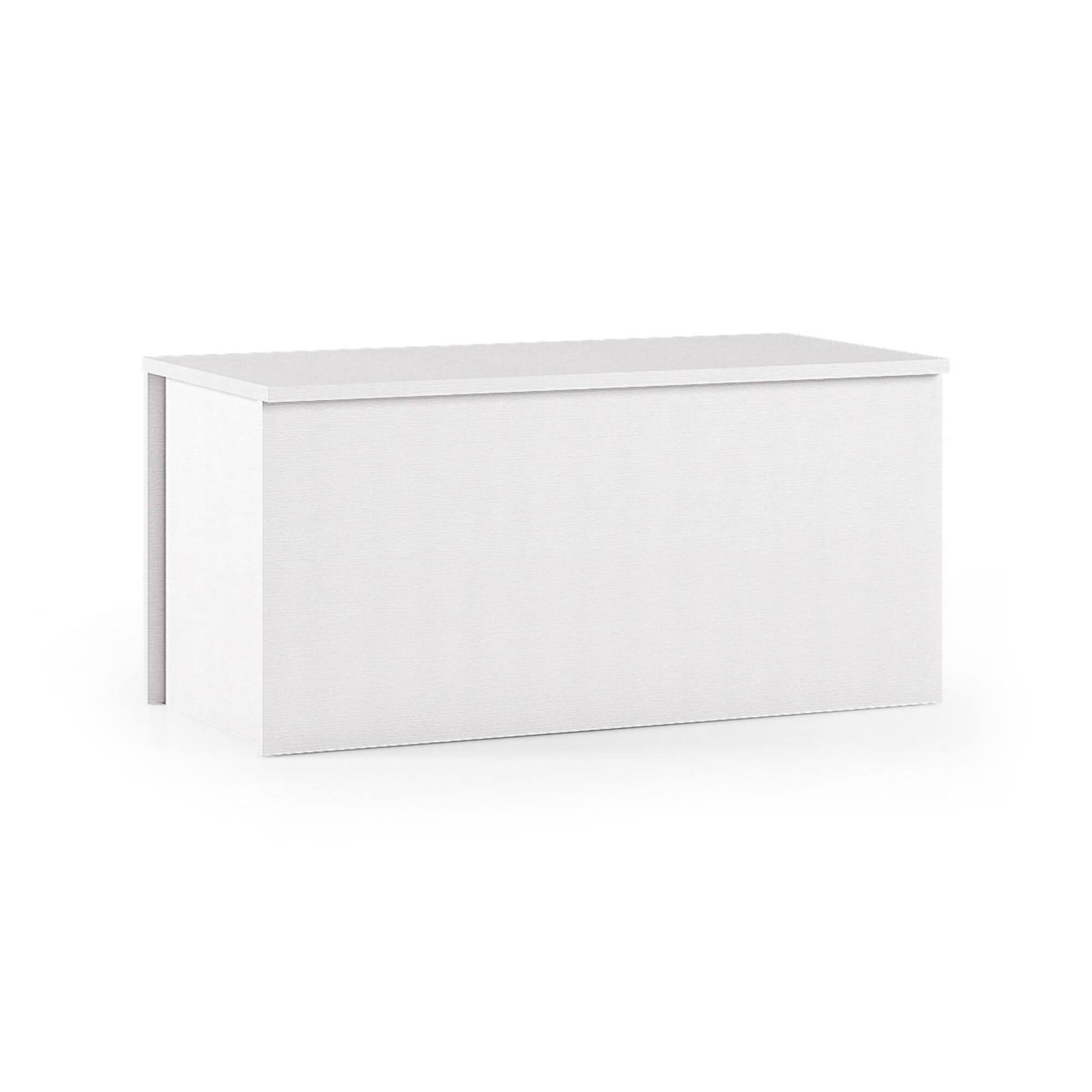 Baule Miltonia, Capiente box contenitore multiuso, Cassapanca moderna, Made in Italy, Cm 90x45h45, Bianco