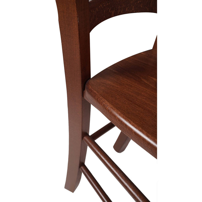 Sedia Cuenca, Set di 2 Sedie classiche in legno color Noce, Ideale per sala da pranzo, cucina o salotto, cm 44x45h87, con fondello in Legno