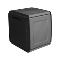 Baule contenitore multiuso polipropilene, Box portatutto, 100% Made in Italy, cm 54x53h57, colore Grigio