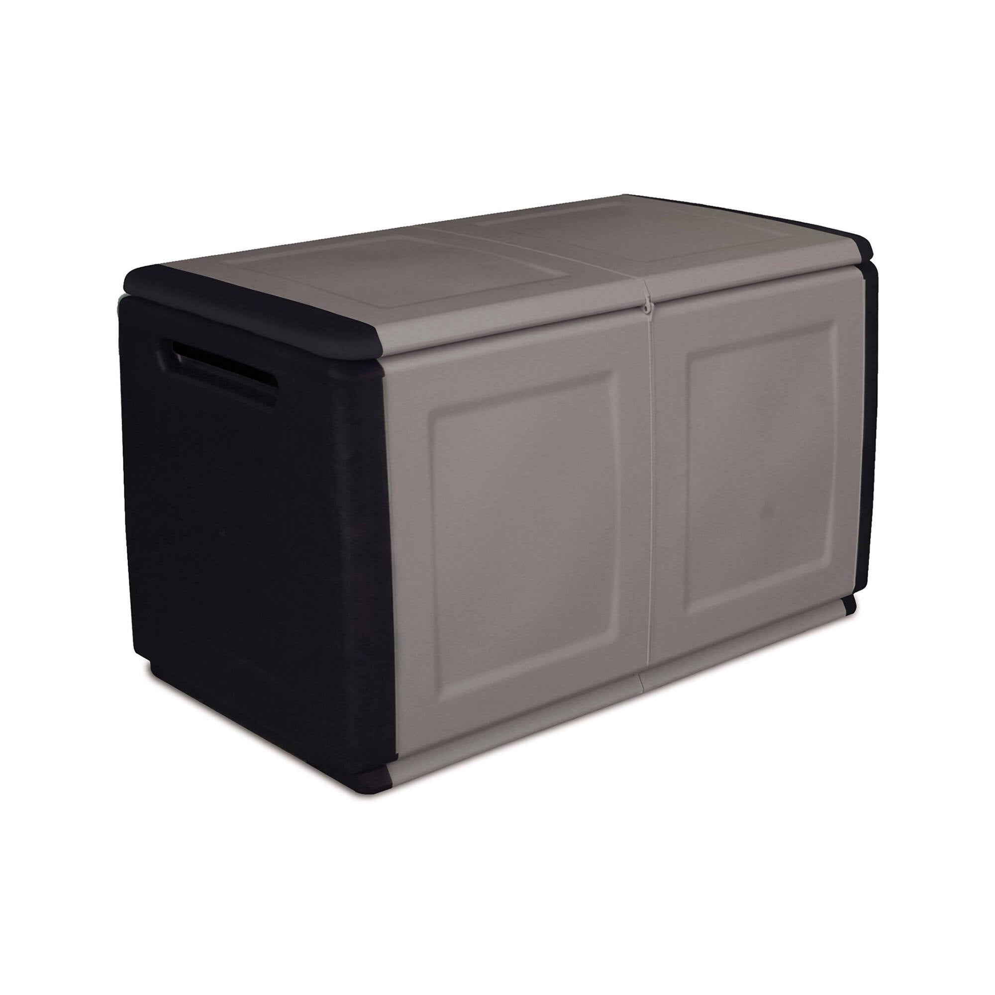 Baule contenitore multiuso polipropilene, Box portatutto, 100% Made in Italy, cm 96x53h57, colore Grigio