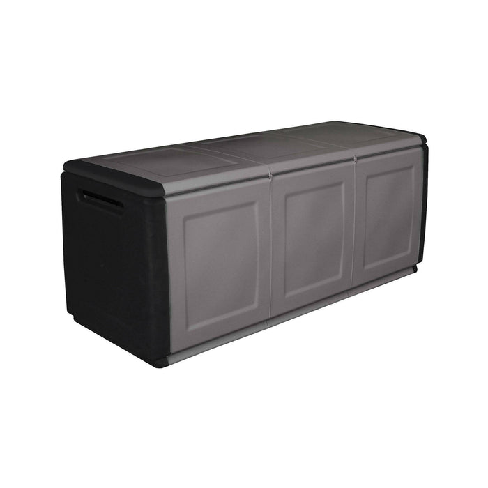 Baule contenitore multiuso polipropilene, Box portatutto, 100% Made in Italy, cm 138x53h57, colore Grigio