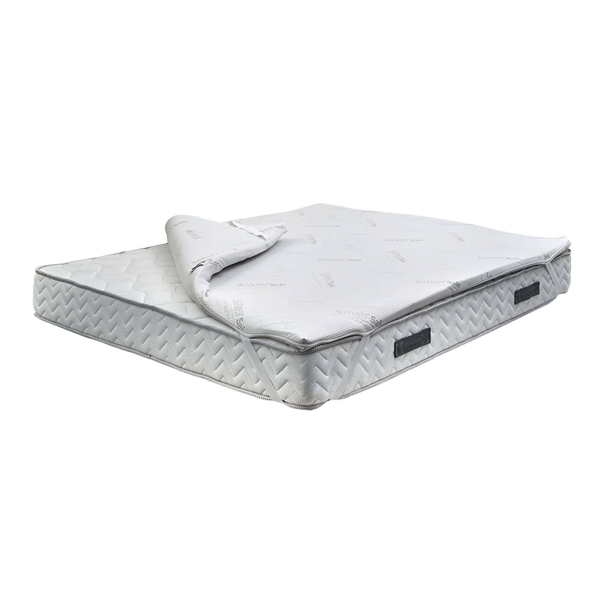 Topper singolo Toro, Rinnova materasso in Memory Foam, 100% Made in Italy, antiacaro, anallergico e antibatterico, Cm 80x190h5