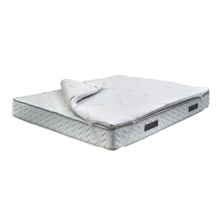 Topper singolo Pesci, con cuscino, Rinnova materasso in Memory Foam, 100% Made in Italy, Anallergico e Traspirante, Cm 80x190h5