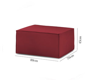 Pouf Barbara, Pouf da salotto, 100% Made in Italy, Poltroncina relax in tessuto imbottito, Cm 80x70h43, Rosso