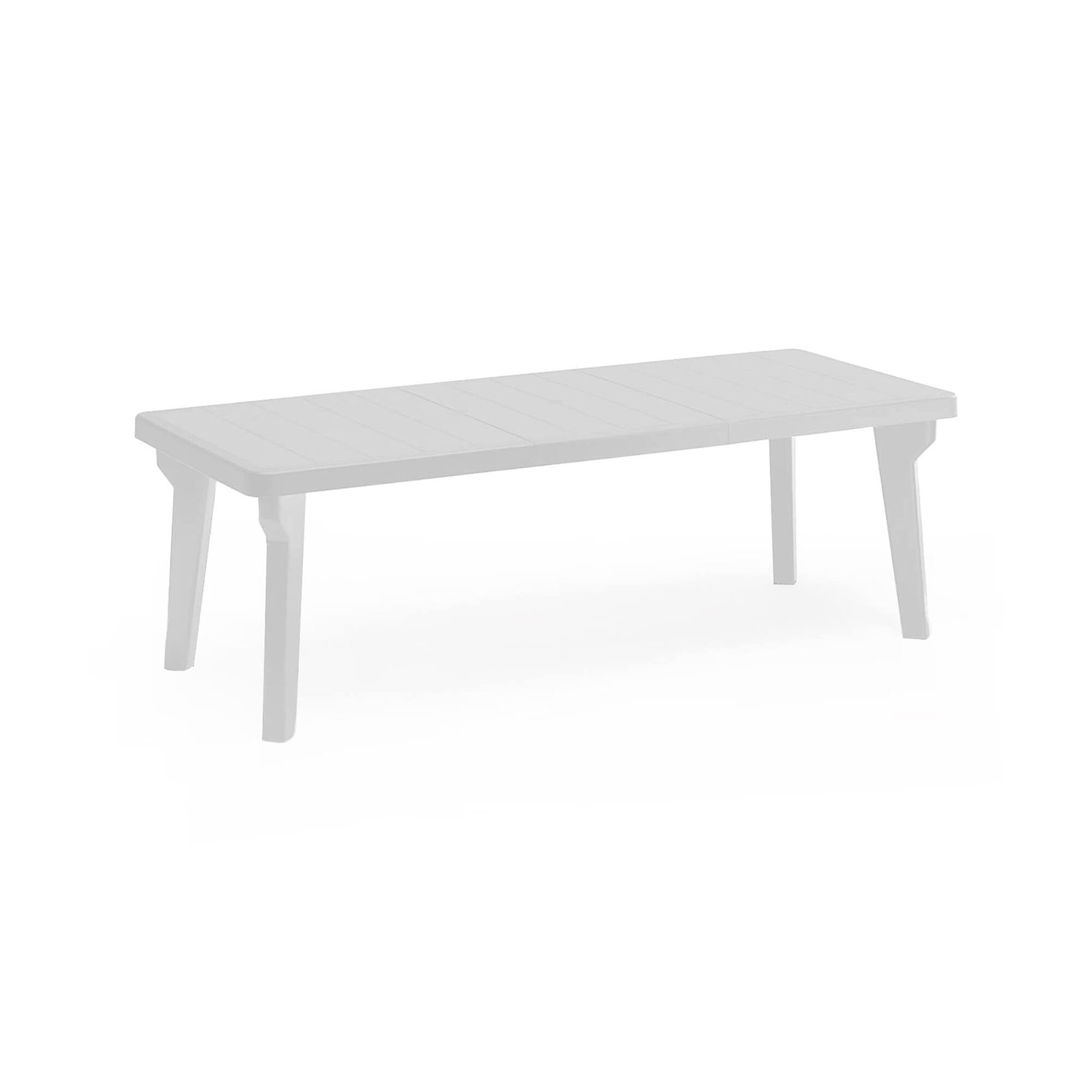 Tavolo da esterno Mercurio, Tavolo rettangolare, Tavolo allungabile da giardino o da bar, 100% Made in Italy, Cm 160-220x90h74, Bianco