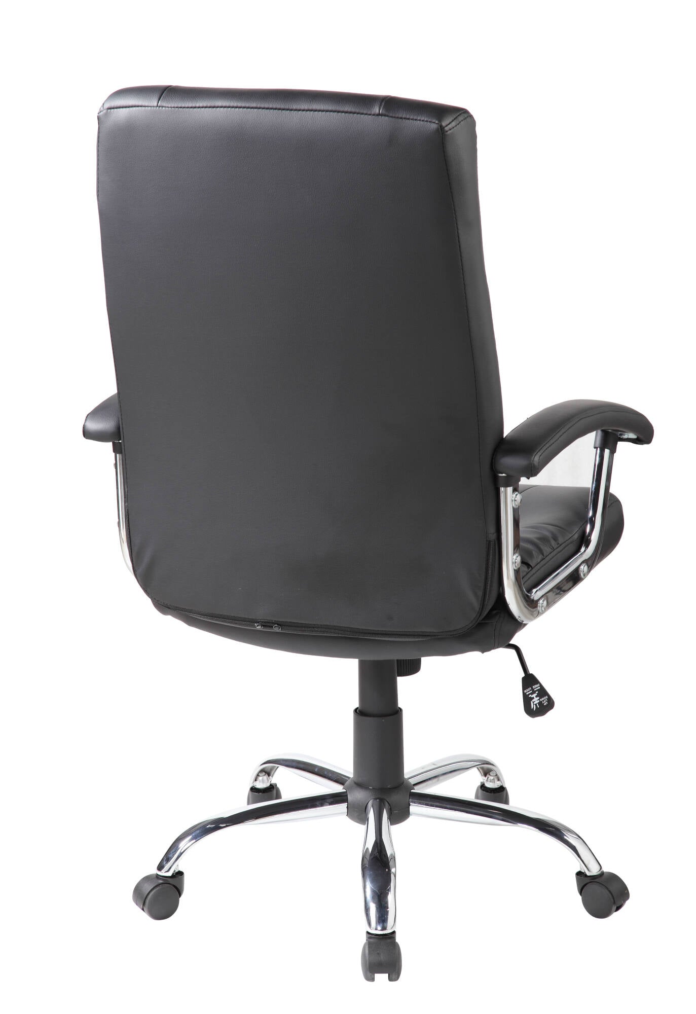 Sedia da ufficio Dhongl, Poltrona direzionale con braccioli, Sedia ergonomica da ufficio, 69x64h106/116 cm, Nero