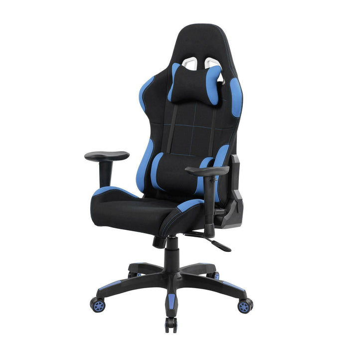 Sedia da gaming Daren, Poltrona da gaming adulto, Sedia da scrivania, 57x72h124/134 cm, Nero e Blu