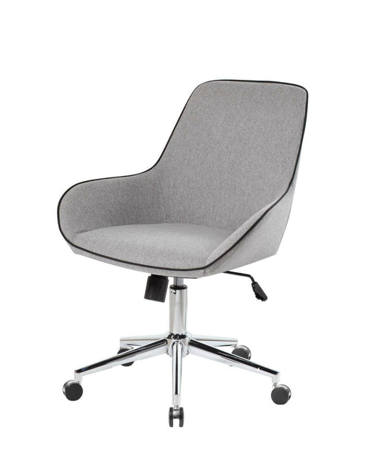 Sedia da ufficio Dcampan, Poltrona operativa con ruote, Seduta ergonomica da ufficio, 66x59h98 cm, Grigio