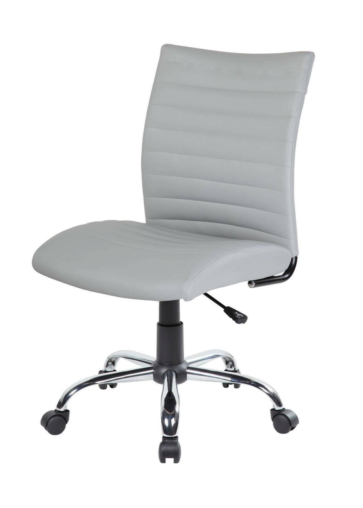 Sedia da ufficio Dkum, Poltrona operativa, Seduta ergonomica da ufficio, 54x48h90/100 cm, Grigio