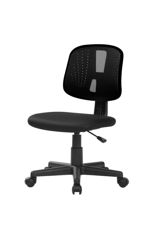 Sedia da ufficio Dlazeti, Sedia operativa da ufficio, Seduta ergonomica da ufficio, 49x43h81/93 cm, Nero