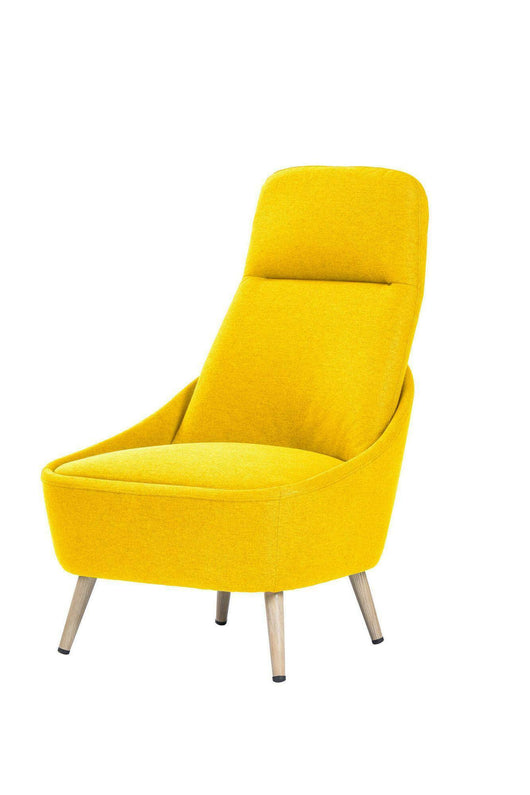 Sedia da ufficio Dcelli, Seduta da attesa per ufficio, Poltrona ergonomica, 77x65h100 cm, Giallo