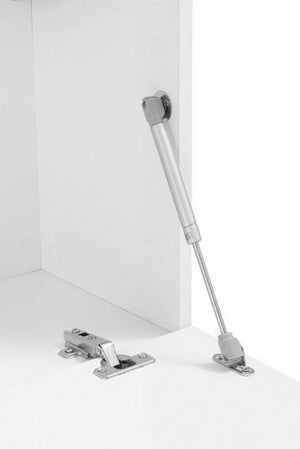 Parete attrezzata Dcau, Set salotto porta TV a 3 ante, Mobile soggiorno multiuso con vetrina e luce LED, 100% Made in Italy, cm 280x30h180, Bianco lucido