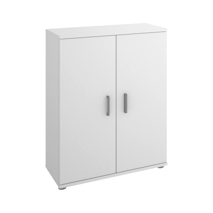 Armadio multiuso Dmedr, Mobile multifunzione portascarpe, Armadietto a 2 ante, 61x35h80 cm, Bianco