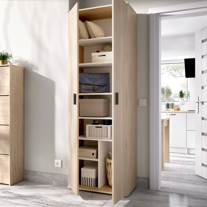 Armadio multiuso Dmiani, Mobile multifunzione portaoggetti, Guardaroba a 2 ante, 61x35h190 cm, Rovere