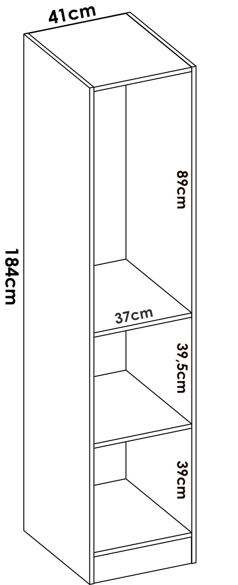 Guardaroba Dbusat, Mobile appendiabiti per camera da letto, Armadio a 1 anta singola, 41x52h184 cm, Rovere